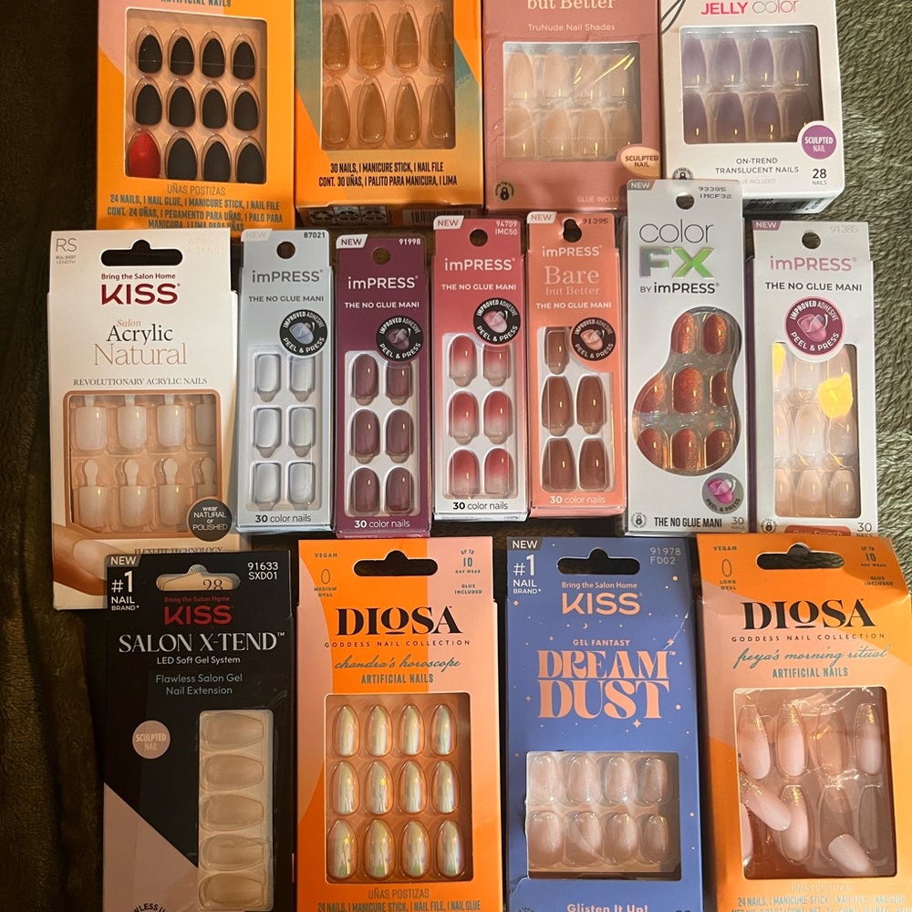 Kiss, imPRESS, diosa, Vibrant Nail Collection - Pink, Orange, Nude